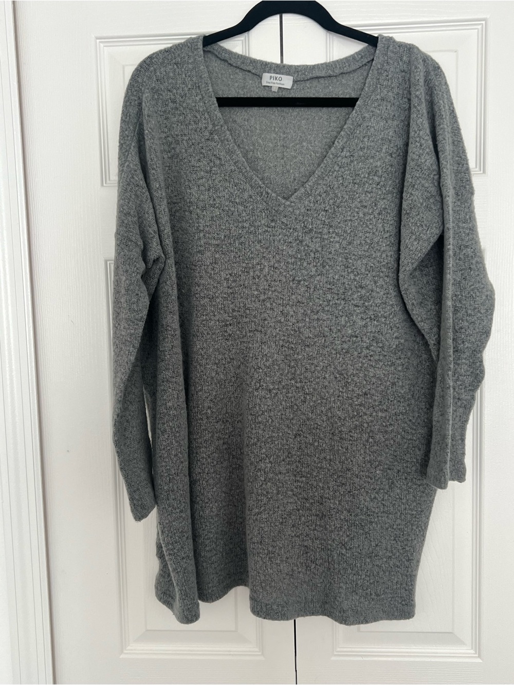 Piko Light Gray Knit Sweater Top